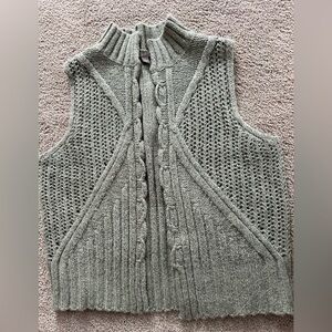 J Jill Gray Cable Knit Women's Sweater Vest size Medium